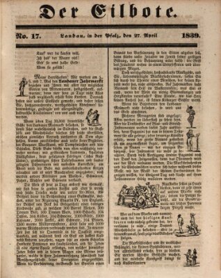 Der Eilbote Samstag 27. April 1839