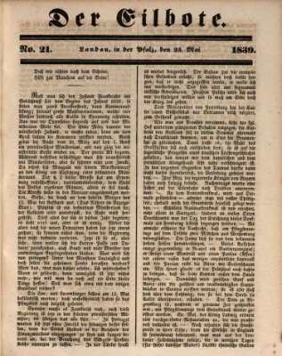 Der Eilbote Samstag 25. Mai 1839