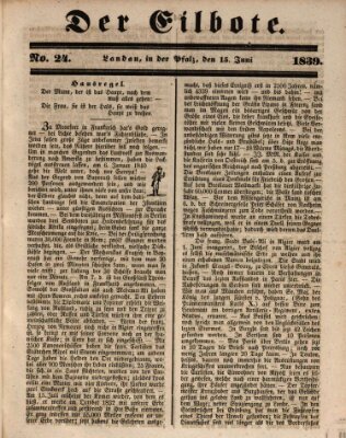 Der Eilbote Samstag 15. Juni 1839