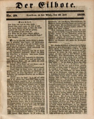 Der Eilbote Samstag 20. Juli 1839