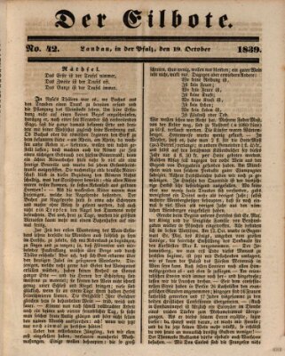 Der Eilbote Samstag 19. Oktober 1839