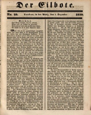 Der Eilbote Samstag 7. Dezember 1839