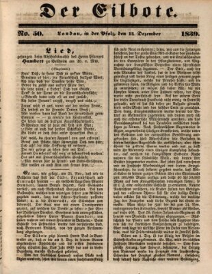 Der Eilbote Samstag 14. Dezember 1839