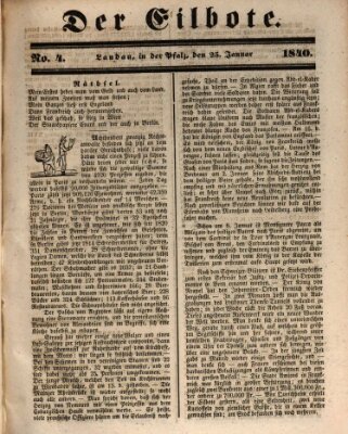 Der Eilbote Samstag 25. Januar 1840