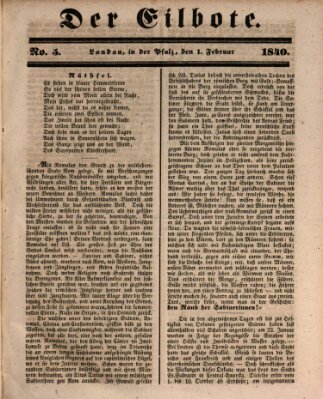 Der Eilbote Samstag 1. Februar 1840