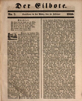 Der Eilbote Samstag 15. Februar 1840