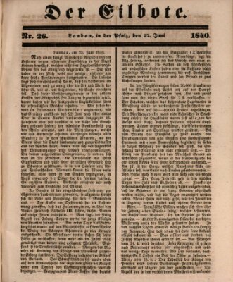 Der Eilbote Samstag 27. Juni 1840