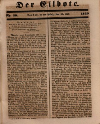 Der Eilbote Samstag 25. Juli 1840