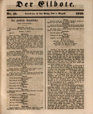 Der Eilbote Samstag 1. August 1840