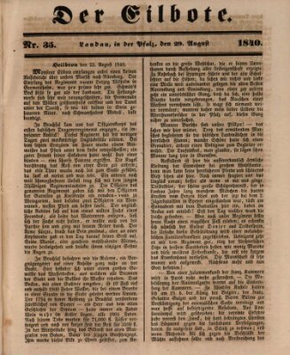 Der Eilbote Samstag 29. August 1840