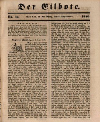 Der Eilbote Samstag 5. September 1840