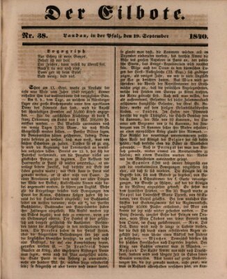 Der Eilbote Samstag 19. September 1840