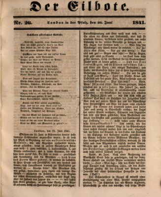 Der Eilbote Samstag 26. Juni 1841