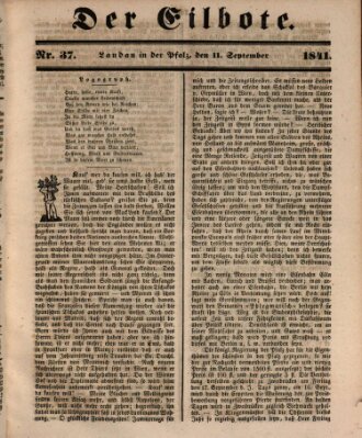 Der Eilbote Samstag 11. September 1841