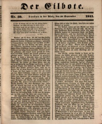 Der Eilbote Samstag 25. September 1841