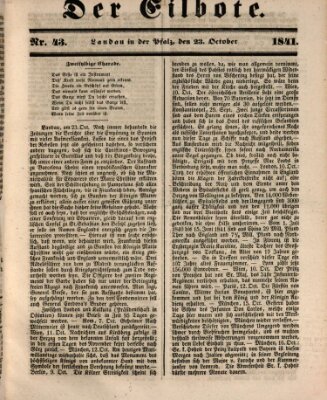 Der Eilbote Samstag 23. Oktober 1841