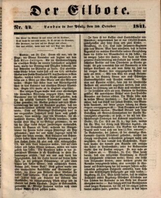 Der Eilbote Samstag 30. Oktober 1841