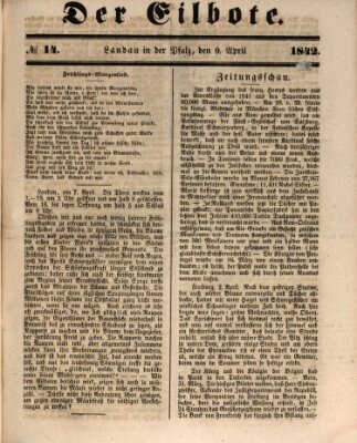 Der Eilbote Samstag 9. April 1842