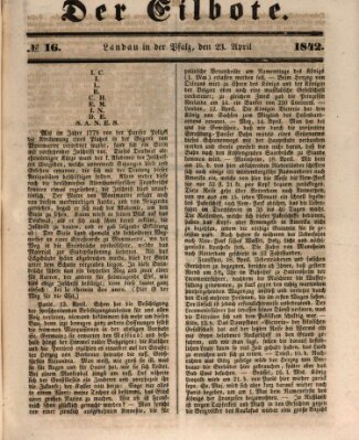 Der Eilbote Samstag 23. April 1842