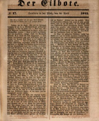 Der Eilbote Samstag 30. April 1842