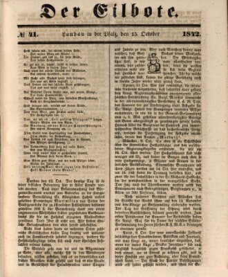 Der Eilbote Samstag 15. Oktober 1842