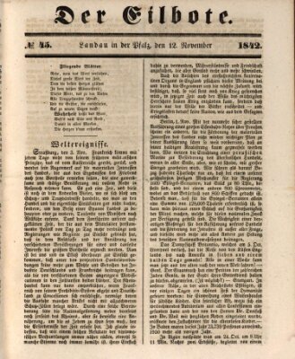 Der Eilbote Samstag 12. November 1842