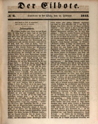 Der Eilbote Samstag 11. Februar 1843