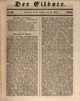 Der Eilbote Samstag 18. März 1843