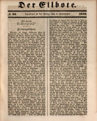 Der Eilbote Samstag 2. September 1843