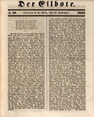 Der Eilbote Samstag 23. September 1843