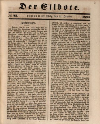 Der Eilbote Samstag 21. Oktober 1843