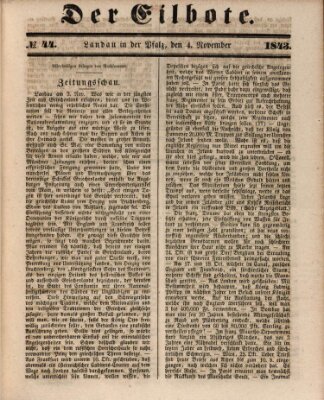 Der Eilbote Samstag 4. November 1843