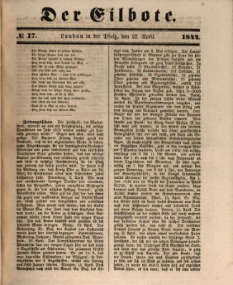 Der Eilbote Samstag 27. April 1844