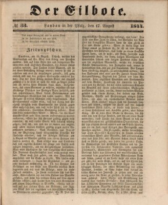 Der Eilbote Samstag 17. August 1844