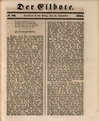 Der Eilbote Samstag 16. November 1844