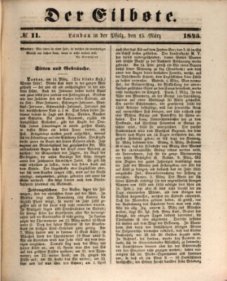 Der Eilbote Samstag 15. März 1845