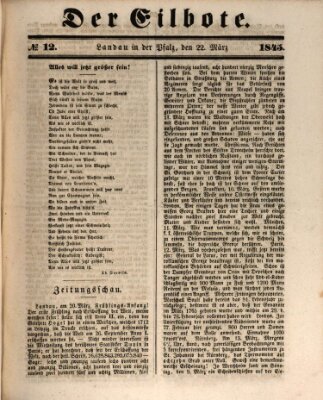 Der Eilbote Samstag 22. März 1845