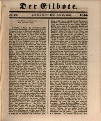 Der Eilbote Samstag 19. April 1845