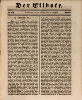 Der Eilbote Samstag 2. August 1845