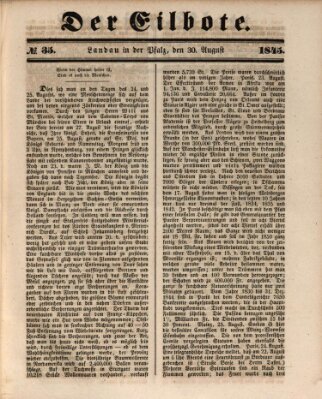 Der Eilbote Samstag 30. August 1845