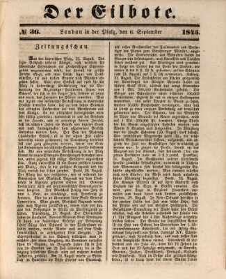 Der Eilbote Samstag 6. September 1845