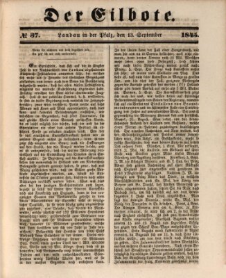 Der Eilbote Samstag 13. September 1845