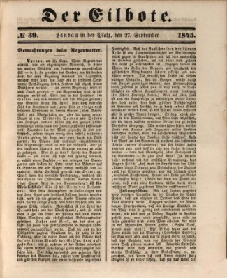 Der Eilbote Samstag 27. September 1845