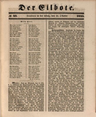 Der Eilbote Samstag 25. Oktober 1845