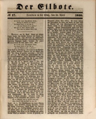 Der Eilbote Samstag 25. April 1846