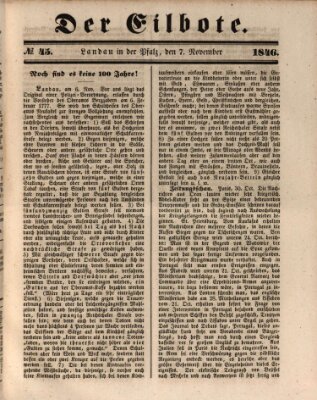 Der Eilbote Samstag 7. November 1846