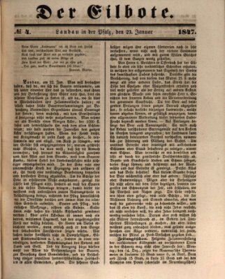 Der Eilbote Samstag 23. Januar 1847