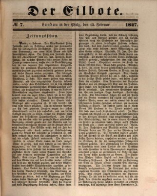 Der Eilbote Samstag 13. Februar 1847