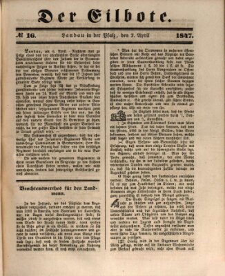 Der Eilbote Mittwoch 7. April 1847