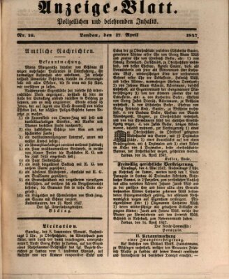 Der Eilbote Samstag 17. April 1847